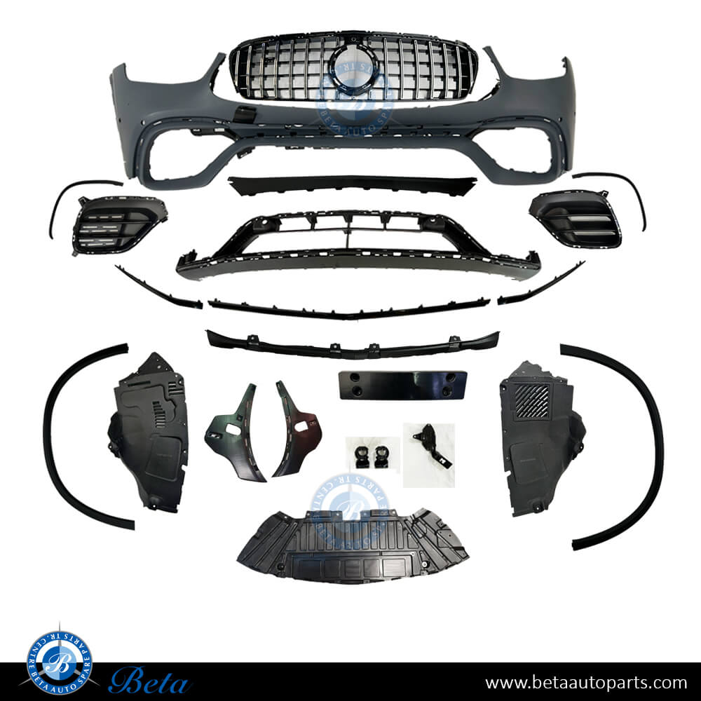Front Bumper AMG GLC63 for Mercedes GLC-Class W253 2020-2022 models, Part Number 2538853605 Front Bumper AMG GLC63 for Mercedes GLC-Class W253 2020-2022 models, Part Number 2538853605